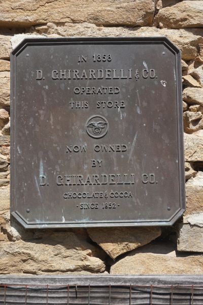 [Picture of Ghirardelli plaque]